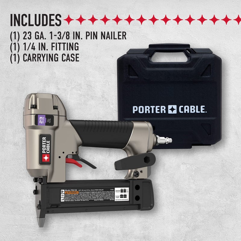 PORTER CABLE PORTER-CABLE Pin Nailer, 23-Gauge, 1-3/8-Inch (PIN138) - Image 2